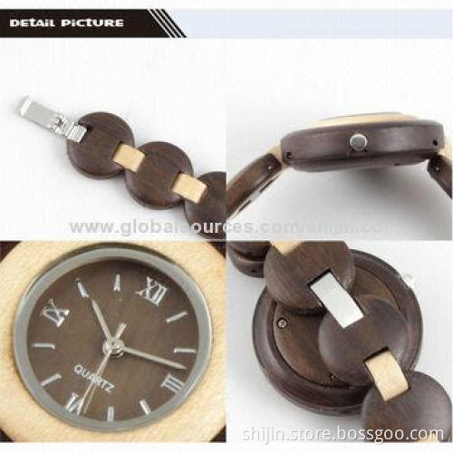 100% Eco-friendly Wooden Watch, Bi-color, Fast Delivery, China Manufacturer